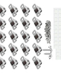 20Lots Furniture Casters, Bottom Mounted for Secure Installation with small cold rolled steel casters and accessory screws.