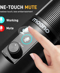 USB Condenser Microphone Kit For PC With One Touch Mute And Mic Gain Knob For Singing Podcast Streaming And Studio Sessions Delivering Rich Warm Clear Audio showing one-touch mute button.