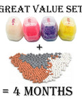 Replacement Filters Set For Vitamin C Filter Shower Head SH158 includes four scented filters and mineral balls for 4 months use.