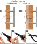 Illustration showing installation of 30 Pack 5 Inch Cabinet Pulls With 3 Inch Hole Center In Satin Nickel Premium Stainless Steel