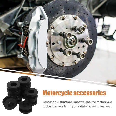 Motorcycle Rubber Grommets Kit 10 Pcs Easy Installation And Lightweight Durable Rubber For Side Cover Replacement on brake assembly