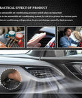 Visual demonstration of AC Pressure Sensor Switch Replacement OEM 1551343 13587668 Direct Fit No Hassle Install For Buick Cadillac Pontiac showing installation and effects on car dashboard air conditioning system.