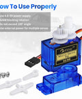 Three Pack SG90 9g Micro Servos For RC Cars Robots Helicopters Planes And Boats Lightweight 9g Servo With 180 Degree Travel