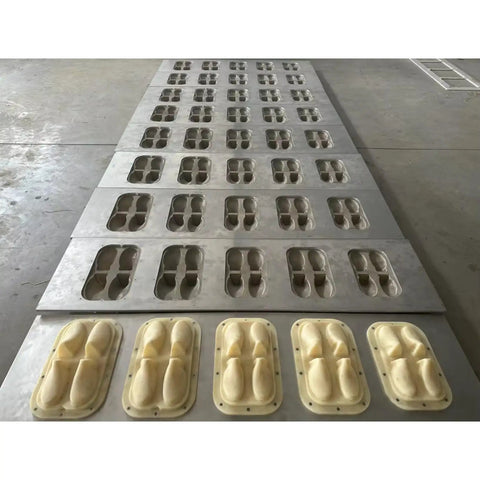 Pro Level Automatic Waste Paper Tray Machine With Smooth Pulp Molding Tech For Fast Carton Press Production showing multiple molds for egg cartons.