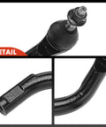 Front Outer Tie Rod End For Chrysler Grand Caravan Pacifica Voyager 2021 2024 2017 2025 2020 2025 Left And Right Driver And Passenger Side Replacement Suspension Steering Component Durable Heavy Duty close-up black steel tie rod end