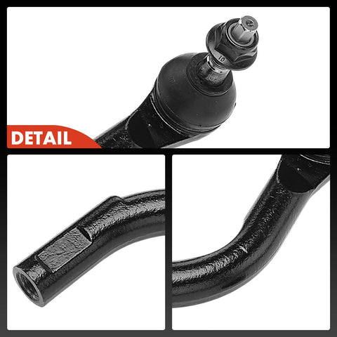 Front Outer Tie Rod End For Chrysler Grand Caravan Pacifica Voyager 2021 2024 2017 2025 2020 2025 Left And Right Driver And Passenger Side Replacement Suspension Steering Component Durable Heavy Duty close-up black steel tie rod end
