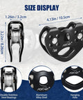 Front view of Beefy Heavy Duty Zip Line Pulley 8 To 13mm Climbing Pulley with Aluminum and Stainless Steel Bearings, 25KN capacity