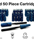 50 Piece Zirconia Abrasive Sanding Cartridge Spiral Roll Sander Kit with mini cone and cylinder rolls for metal and wood