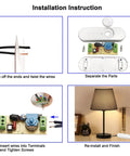 Installation guide for Full Range Inline Dimmer Switch For Dimmable LEDs And Incandescents, wiring and setup steps shown
