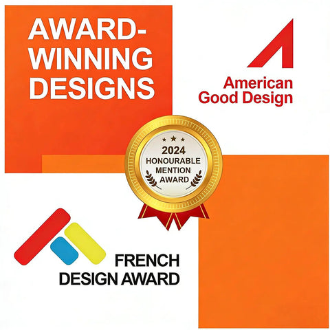 Award-winning designs with American Good Design and French Design Award 2024 Honourable Mention