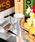 Self Adhesive Mirror Mosaic Tiles 2400 Pcs 10x10mm Disco Ball Tiles for Crafts DIY with flowers and decor
