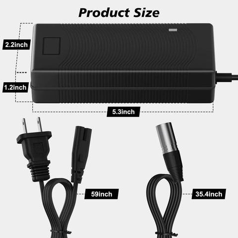 Lightning Fast 24V 5A Battery Charger With 3 Pin XLR Connector For Mobility Scooters And Wheelchairs Lead Acid Only 8 Foot Cord Delivers 5000mA For Quick Recharges