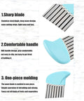 4-piece woshilaoDS crinkle cutter set with stainless steel wavy blades and blue handles