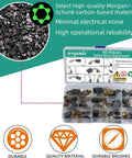 Electric Motor Carbon Brushes Set 40 Pack Replacement Kit with 10 Sizes, Morgan Schunk Carbon Material in Box
