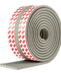 High Density NBR Foam Baby Proofing Edge Protectors With Super Sticky Pre Taped Adhesive rolled up for sharp corners in classic grey.