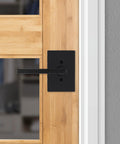 Dummy Door Lever For Closets And French Double Doors, Matte Black Non Turning Pull Handle With Reversible Interior Mount
