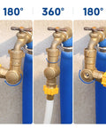 Brass Swivel Hose Connector With 180 Degree And 360 Degree Flex, Heavy Duty Anti Kink Adapter For Faucets, Taps, Sinks, Washing Machines And RVs, Rust Proof, Easy Install on faucet