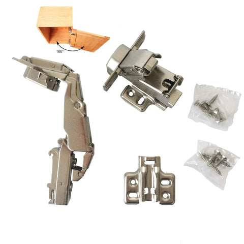 Killer Soft Close Cabinet Hinges Heavy Duty 35Mm Inset Design With Hella Smooth Glide Rock Solid Steel Build Quick Clip On Setup For Kitchens And Closets Pack Of 4 showing hinges and screws.