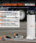 Heavy Duty 6.5 Liter Oil Extractor Pump Featuring Pneumatic And Manual Modes To Drain Motor Fluids Fast On The Shop Floor This Smooth Operator Delivers Reliable Results Without Breaking A Sweat Daily with four tubes for thorough extraction.