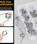 Stainless Steel Torsion Spring Kit With 45 Pieces in 15 Sizes in storage box for Repair Tools Woodworking DIYers