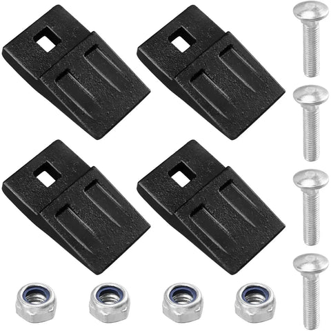 4 Pack 3 Point Auger Teeth Cutting Edge With Matched Screws for Heavy Duty Tractor Post Hole Digger Augers 3.2 by 2 inch
