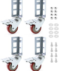 Three Inch Caster Wheels For Boltless Shelving Racks, 500 Lb Load Capacity Per Wheel, Four Pack Garage Storage And Workshop Mobility Accessories