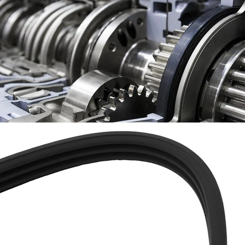 Heavy Duty 3PJ 307MM V Ribbed Drive Belt Two Pack For Power Tools And Small Appliances Featuring Three Rib Serpentine Design close-up view.