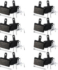 Eight Pairs Copper Semi Metallic Bike Brake Pads For TRP Tektro Shimano Deore Disc Brakes Black Beefy Heavy Duty Replacement Set