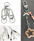 Heavy Duty Silver Lobster Claws And Swivel Snap Hooks With Key Rings Tough As Nails Zinc Alloy clips and charms for DIY projects.