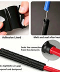 Grab This Awesome 195 Piece Heat Shrink Tube Kit With Adhesive Lining And 3:1 Scale For Serious DIY Pros Who Need Rock Solid Insulation, Seven Sizes Perfect For Wrapping Cables Every Way You Want The Black Sleeve Wrap That Totally Nails Your Wiring. black adhesive lined heat shrink tube sealing red wire waterproof