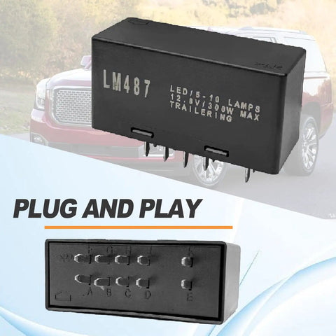 LED Flasher Relay For Turn Signal And Hazard Warning Replacement Fits 2003 2004 2005 2006 2007 GMT800 Vehicles Hummer Chevy Cadillac GMC Replaces 15764135 10383321 LM487 15231201