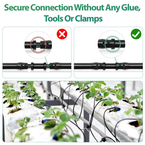 All In One One Quarter Inch Barbed Coupling Fittings Kit For Drip Irrigation 110 Piece Universal Double Barbed Connectors