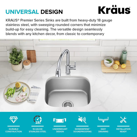 Undermount 15 Inch 18 Gauge Stainless Steel Kitchen Bar Sink With Noise Defend Soundproofing And Built To Last Commercial Grade Satin Finish