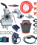 PZ20 Carburetor Kit With Air Filter CDI Box Ignition Coil Starter Solenoid Relay And Voltage Regulator For ATVs and Bikes
