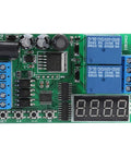 Heavy Duty Multifunction Time Relay And Motor Control Board Built For Low Voltage Industrial Gear with relay and control buttons.