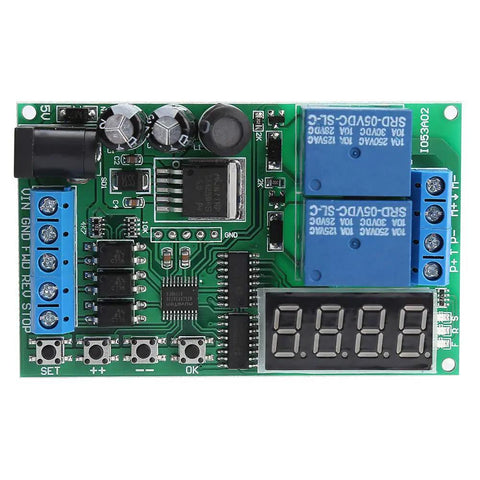 Heavy Duty Multifunction Time Relay And Motor Control Board Built For Low Voltage Industrial Gear with relay and control buttons.