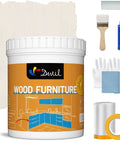 Easy DIY Acrylic Wood Paint For Furniture Ivory White 32 Oz Semi Gloss Water Based Finish Non Toxic Odorless Eco Friendly