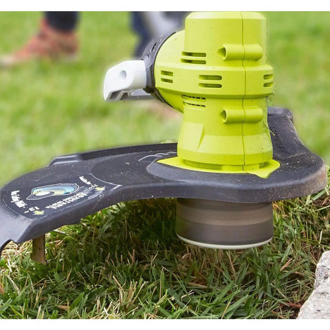 Replacement Trimmer Spool Set 11 Ft Of 0.080 Inch Line For Ryobi One Plus 18V 24V And 40V Cordless Trimmers Auto Feed in use