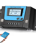 30A Beefy Bluetooth Solar Charge Controller With PWM For 12V 24V 36V 48V Systems, Four USB Ports, Backlit Display