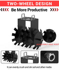 32 Inch Heavy Duty Disc Plow Harrow With Universal 2 Inch Hitch for ATV UTV - two-wheel adjustable design