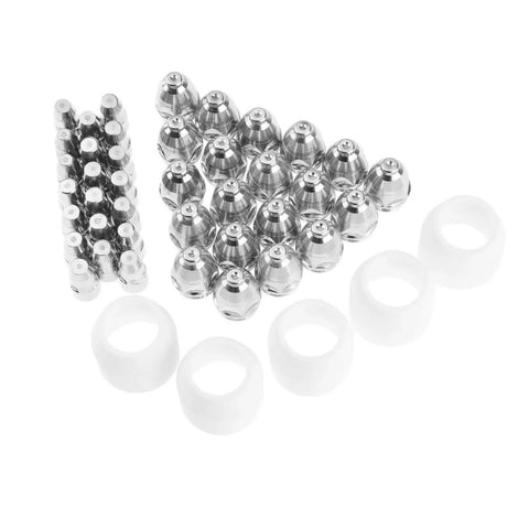 P-80 Plasma Cutter Torch Consumables Kit 45 Piece Set With 0.059 Inch Tips And 1.5mm Nozzles Electrodes Replacement For BTC800DP Plasma Cutter