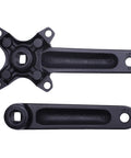 Universal Beefy Bike Crank Arm Set With 152mm 160mm 165mm 170mm 175mm Lengths And 104mm BCD Square Hole, black aluminum arms