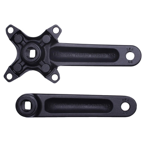 Universal Beefy Bike Crank Arm Set With 152mm 160mm 165mm 170mm 175mm Lengths And 104mm BCD Square Hole, black aluminum arms