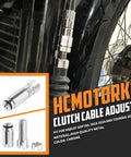 Slick Cnc Aluminum Motorcycle Clutch Cable Adjuster Upgrade For Harley Softail Fat Boy Street Bob Low Rider Touring 2018 To 2024 shown installed on handlebar.
