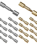 Sixteen Sets Brass And Stainless Steel Bracket Bolt Fasteners For Knife Making Include Screws And Studs Knife Handle Pins Rivets Kit