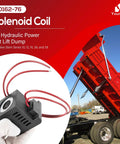12V DC Solenoid Coil 22W With Dual Wire Leads For Hydraulic Power Units And Lift Dump Equipment, Fits Valve Stem Series 10 12 16 38 58, Great For Bale Spikes, Dump Trailers, Snow Plows, Auto Hoists And Lifts.