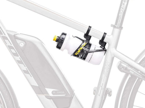 Versa Bike Mount Kit For Bottle Cages And Accessories, 2-Piece Set, Black, Adjustable 20 To 60mm Clamp On Bike Frame