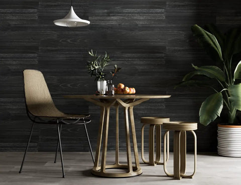 Real Rustic Wall Planks For Interior Decor With DIY Peel And Stick Installation, 12 Sheets Covering About 14.5 Sq Ft, Rustic Black Wood Panels For Accent Walls, Easy Mount And Cleanable Finish