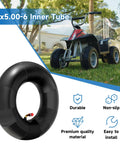 Inner Tube 13x5.00-6 For Razor Dirt Quad Go Kart ATV next to a Razor dirt quad on grass