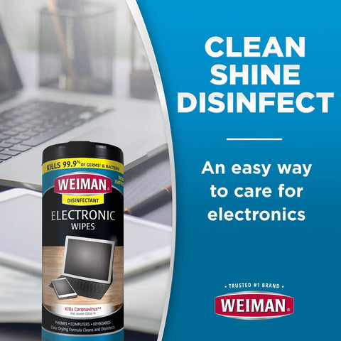 Disinfecting Electronic Cleaning Wipes 30 Count For Devices And Gadgets, Kills Ninety Nine Point Nine Percent Of Germs, Wipes Away Fingerprints